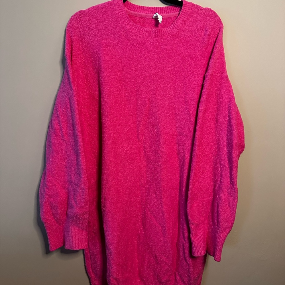 Anthropologie Pink Long Sleeve Dress